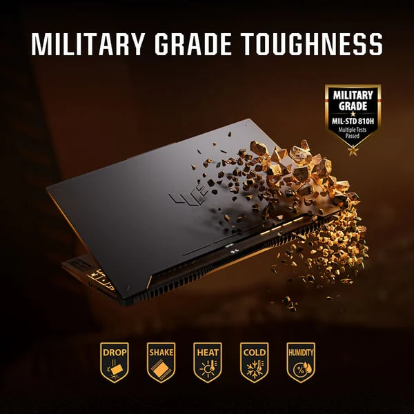 ASUS TUF FX507ZI4-LP036W Gaming Laptop, Intel 12th Gen i7-12700H, 16GB RAM, 1TB SSD, RTX 4070 8GB, 15.6 Full HD, Windows 11 Home, Mecha Gray - Image 2