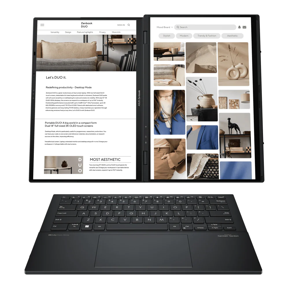 ASUS Zenbook Duo Laptop Intel Core Ultra 7-255H, 32GB LPDDR5X, 1TB SSD, 14-inch 16:10 Touch OLED Display, Windows 11 Home, Inkwell Gray, UX8406CA-OLED7 (2025) - Image 18
