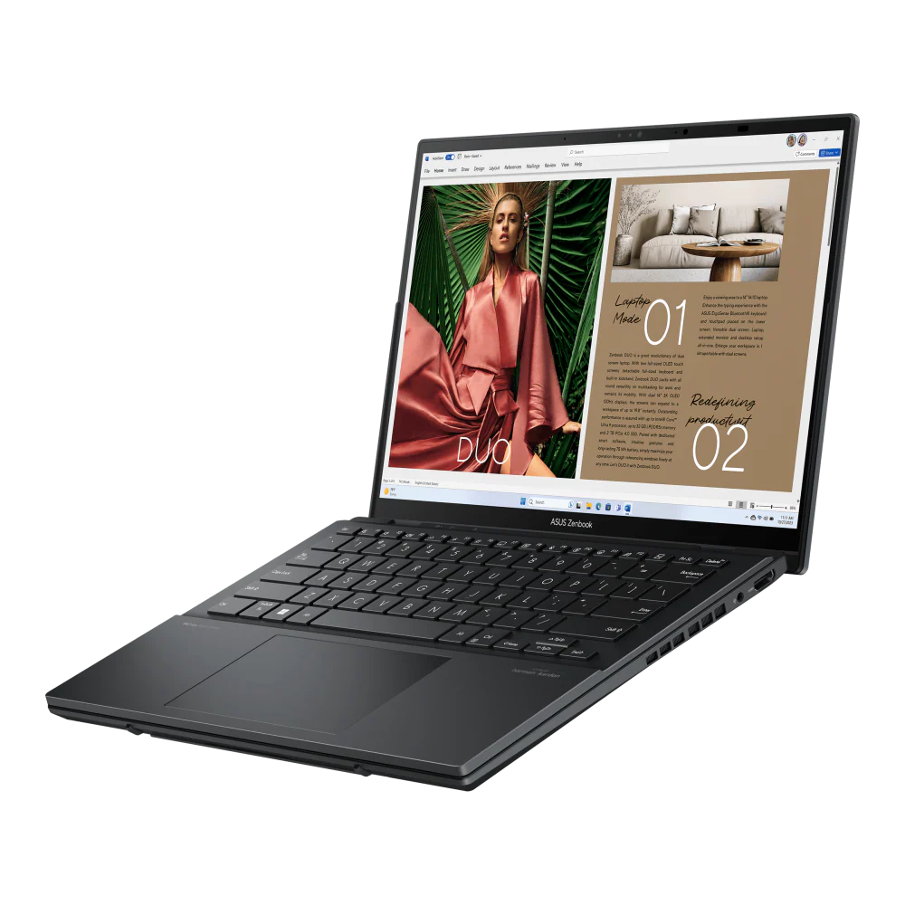 ASUS Zenbook Duo Laptop Intel Core Ultra 7-255H, 32GB LPDDR5X, 1TB SSD, 14-inch 16:10 Touch OLED Display, Windows 11 Home, Inkwell Gray, UX8406CA-OLED7 (2025) - Image 20