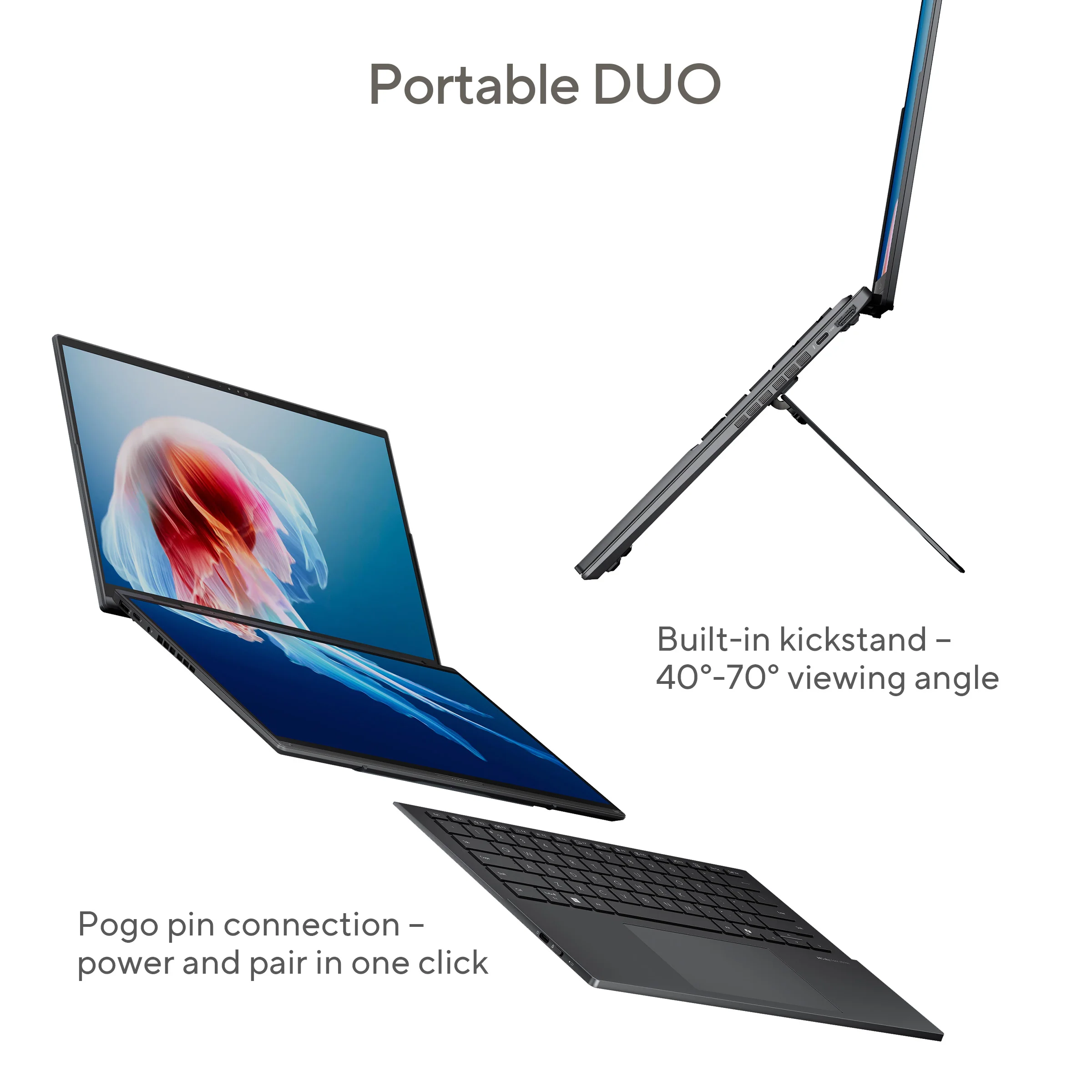 ASUS Zenbook Duo Laptop Intel Core Ultra 9-285H, 32GB LPDDR5X, 2TB SSD, 14-inch 16:10 Touch OLED Display, Windows 11 Home, Inkwell Gray, UX8406CA-PZ005W (2025) - Image 21