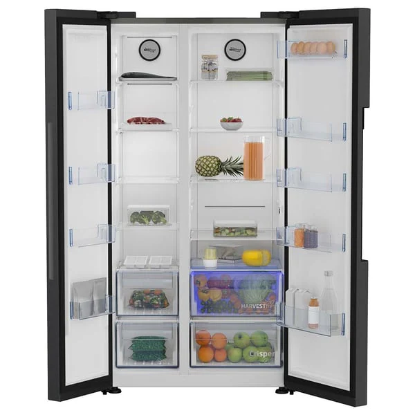 Beko Double Door Refrigerator, 635 Ltrs, 1 Year Warranty, Prepainted Dark Inox, GNE741PP - Image 5
