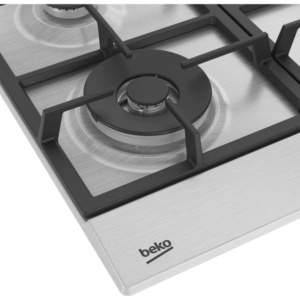 BEKO  HIAW64225SXL  BI HOB, 60 cm hob gas, Auto Ignition, Full Safety, Stainless Steel, Knob Control, 220-240 Volts, 50-60 Hz, 60 cm hob gas, Turkey, Inox - Image 5