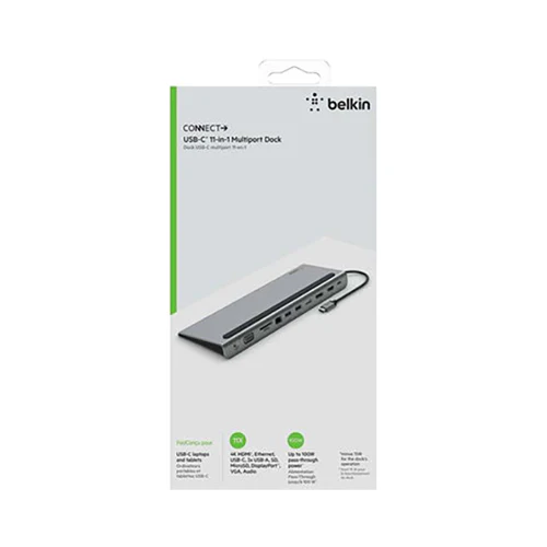Belkin 11-In-1 Multi Port Type-C USB Hub Grey - Image 3