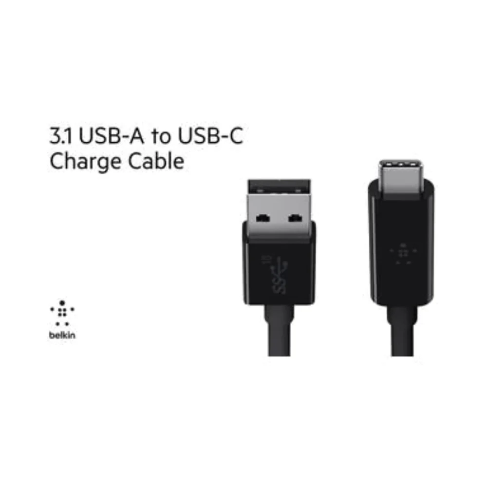 Belkin 3.1 USB-A to USB-C Cable Black - Image 4