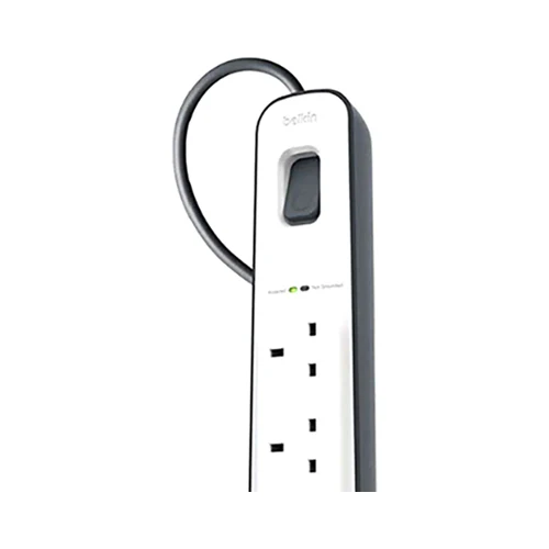 Belkin 4 Way Surge Protection Strip With 2 USB Charging White - Image 3
