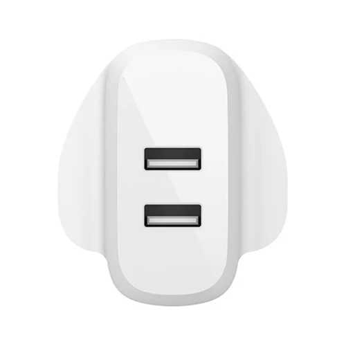 Belkin Boost Charge Dual USB-A Wall Charger With Lightning To USB-A Cable White - Image 3
