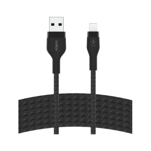 Belkin BoostCharge Pro Flex Silicone USB Type-A To Lightning Cable Black
