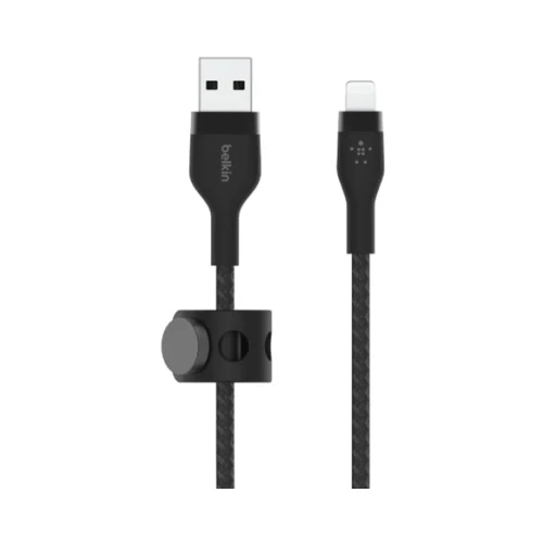 Belkin BoostCharge Pro Flex Silicone USB Type-A To Lightning Cable Black - Image 2