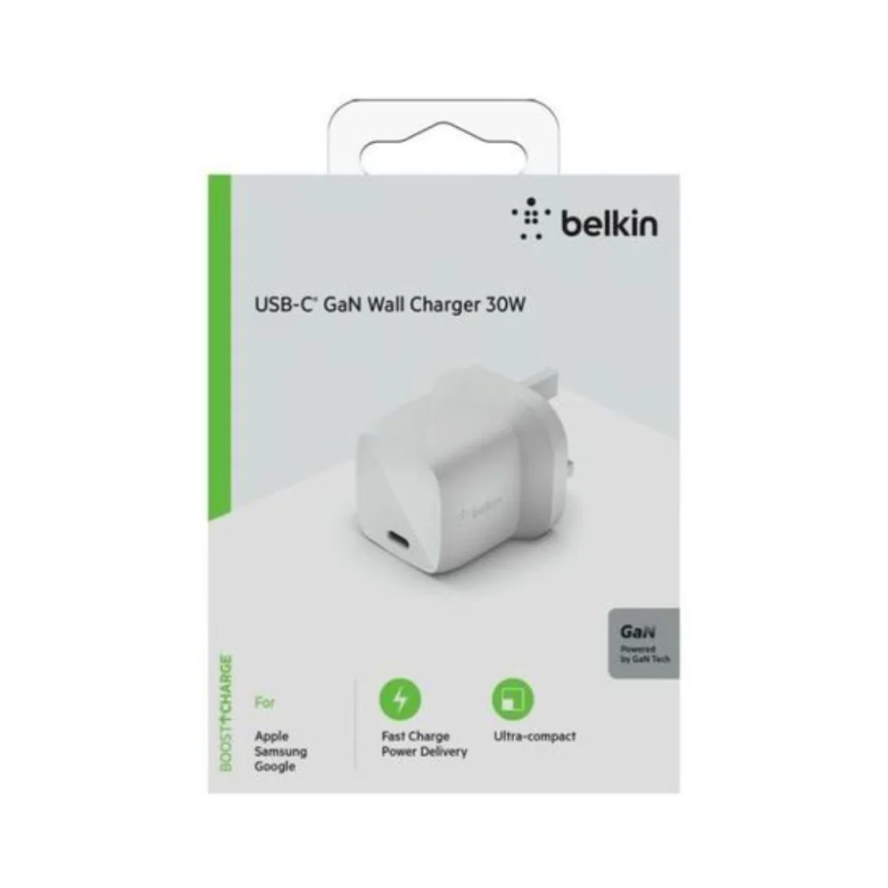 Belkin Boostcharge USB-Pd Gan Wall Charger White - Image 4