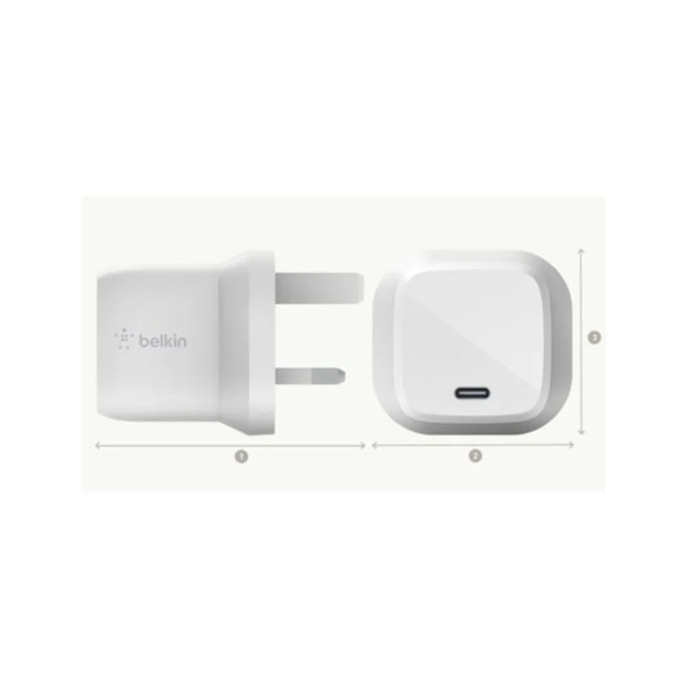 Belkin Boostcharge USB-Pd Gan Wall Charger White - Image 5