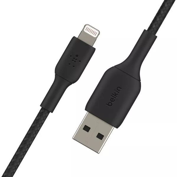 Belkin Braided USB-A to Lightning Cable Black - Image 3