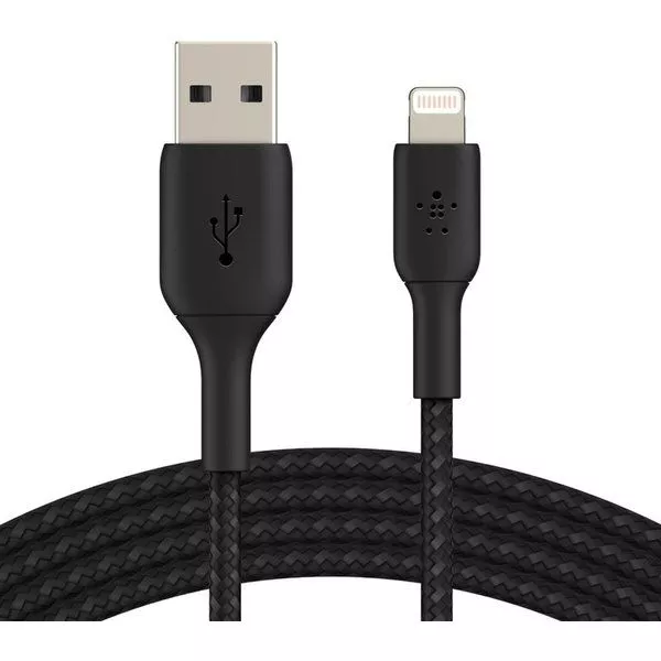 Belkin Braided USB-A to Lightning Cable Black - Image 4
