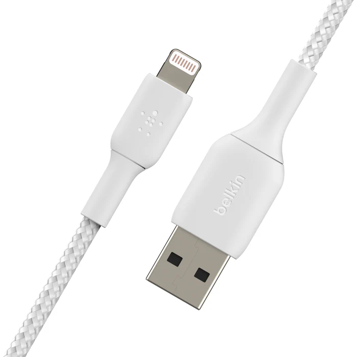 Belkin Braided USB-A to Lightning Cable White - Image 4