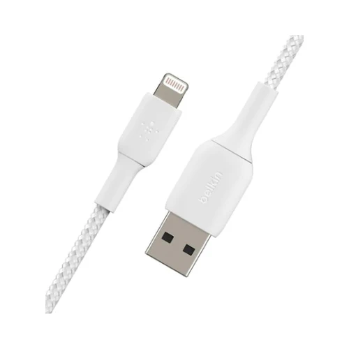 Belkin Braided USB-A to Lightning Cable 3M White - Image 3