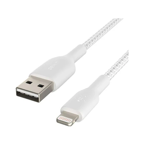 Belkin Braided USB-A to Lightning Cable 3M White - Image 4