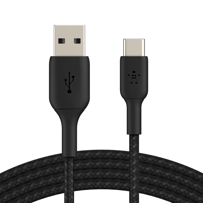 Belkin Braided USB-C To USB A Cable 100cm Black - Image 4