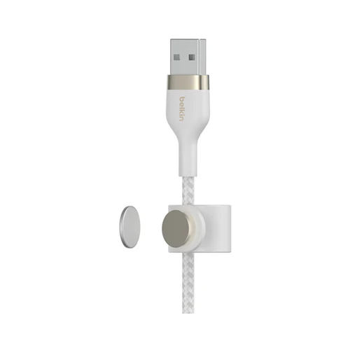 Belkin Silicone Braided USB-A to Lightning Cable White - Image 2
