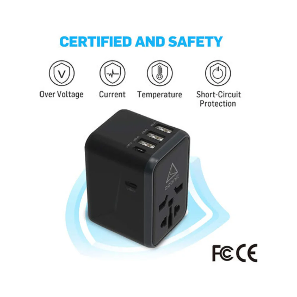 Adonit Universal Travel Wall Charger Black - Image 3
