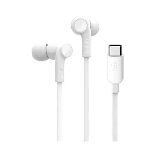 Belkin USB-C Wired In-Ear Earphones White - Image 3