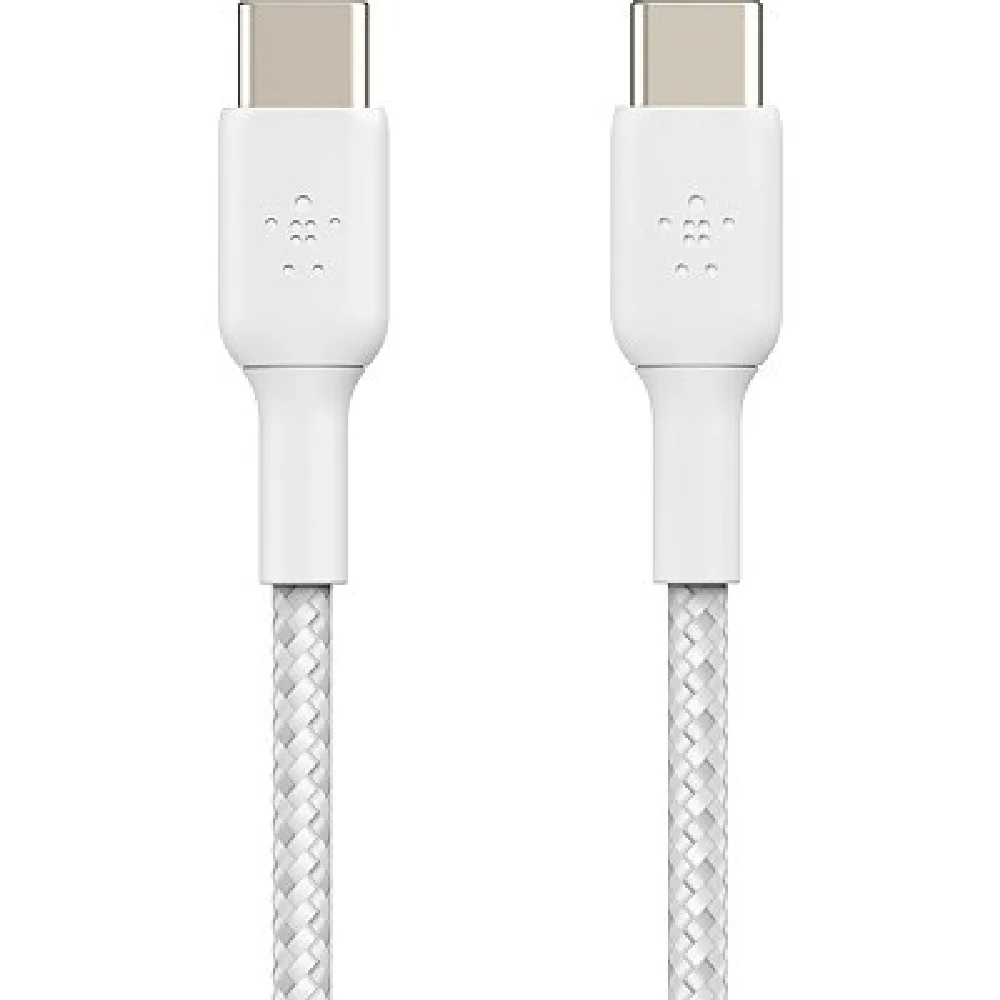 Belkin Usb-C To Usb-C Braided 2M White - Image 2