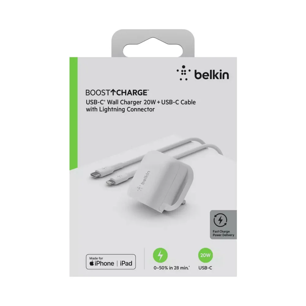 Belkin 2 Port USB-C Wall Charger with PPS 60W White - Image 4