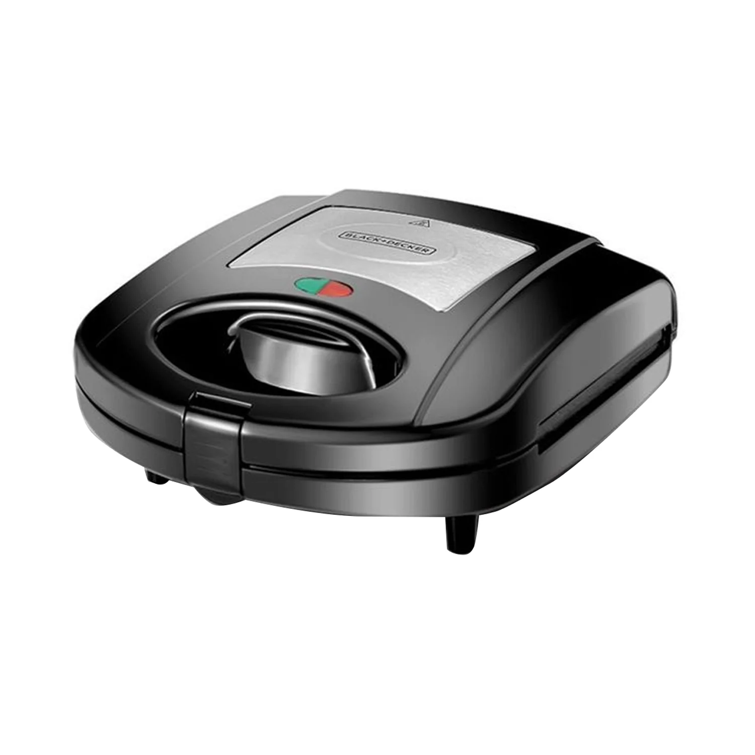 Black + Decker 3 In 1 Interchangeable 780W TS2130-B5, Grill & Waffle& Sandwich Maker Silver/Black