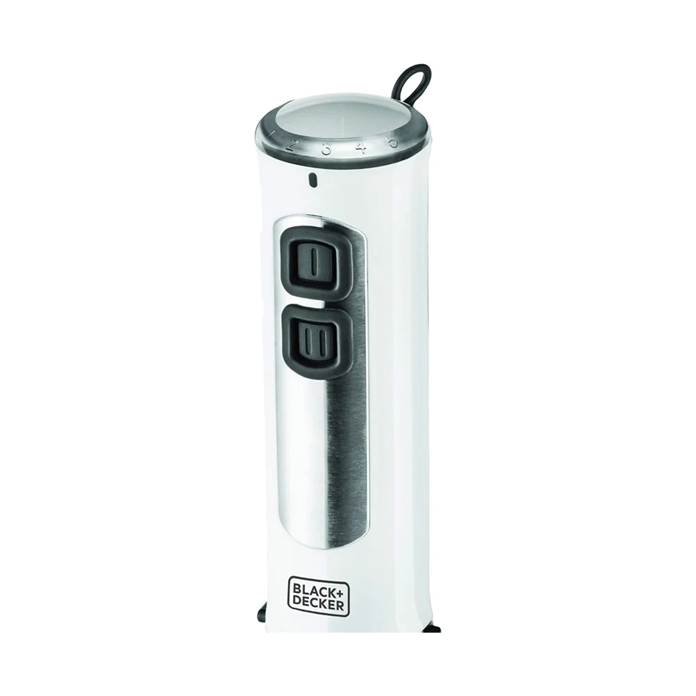 Black + Decker 400W 4 In 1 Stainless Steel Stem Hand Blender With Chopper and Whisk White SB4000-B5