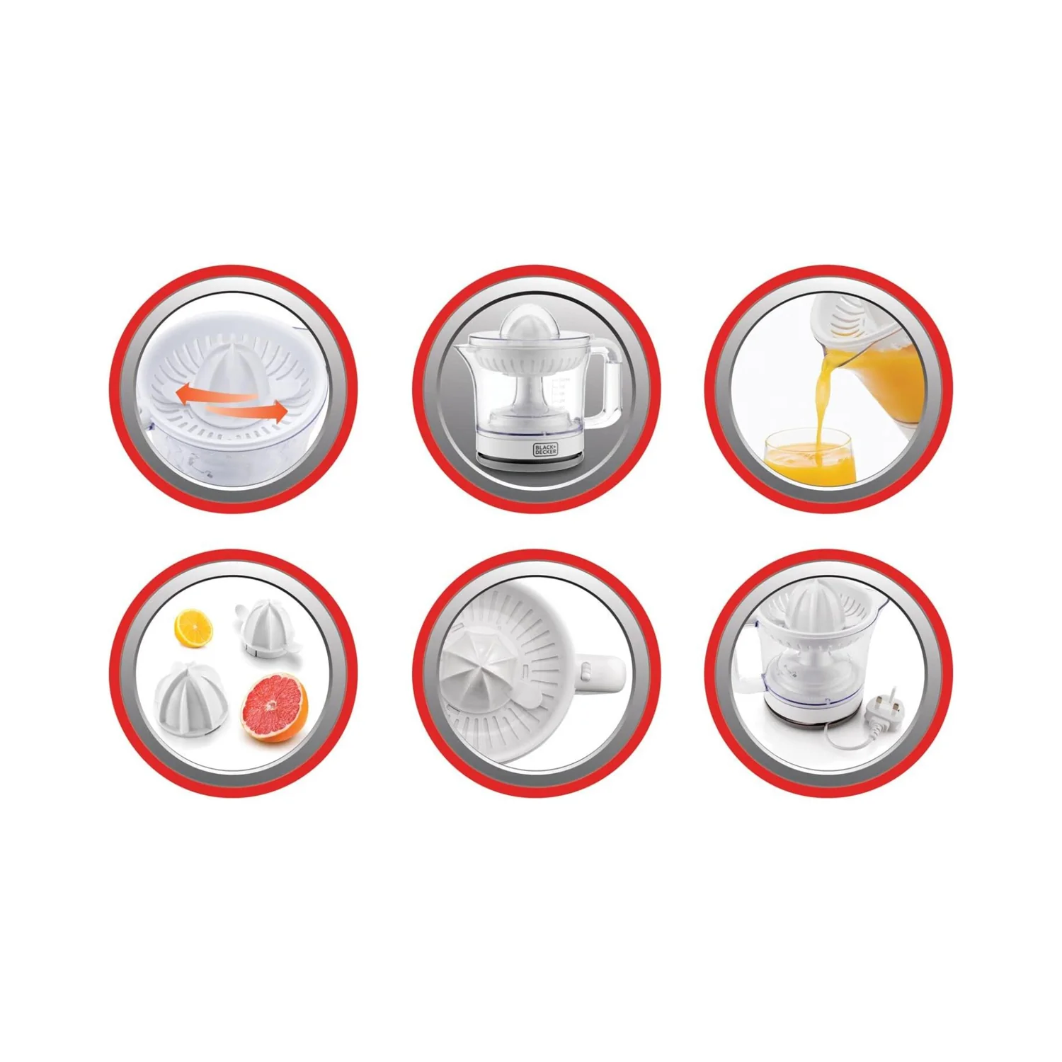 Black + Decker Citrus juicer 600 ML CJ675-B5 - Image 6