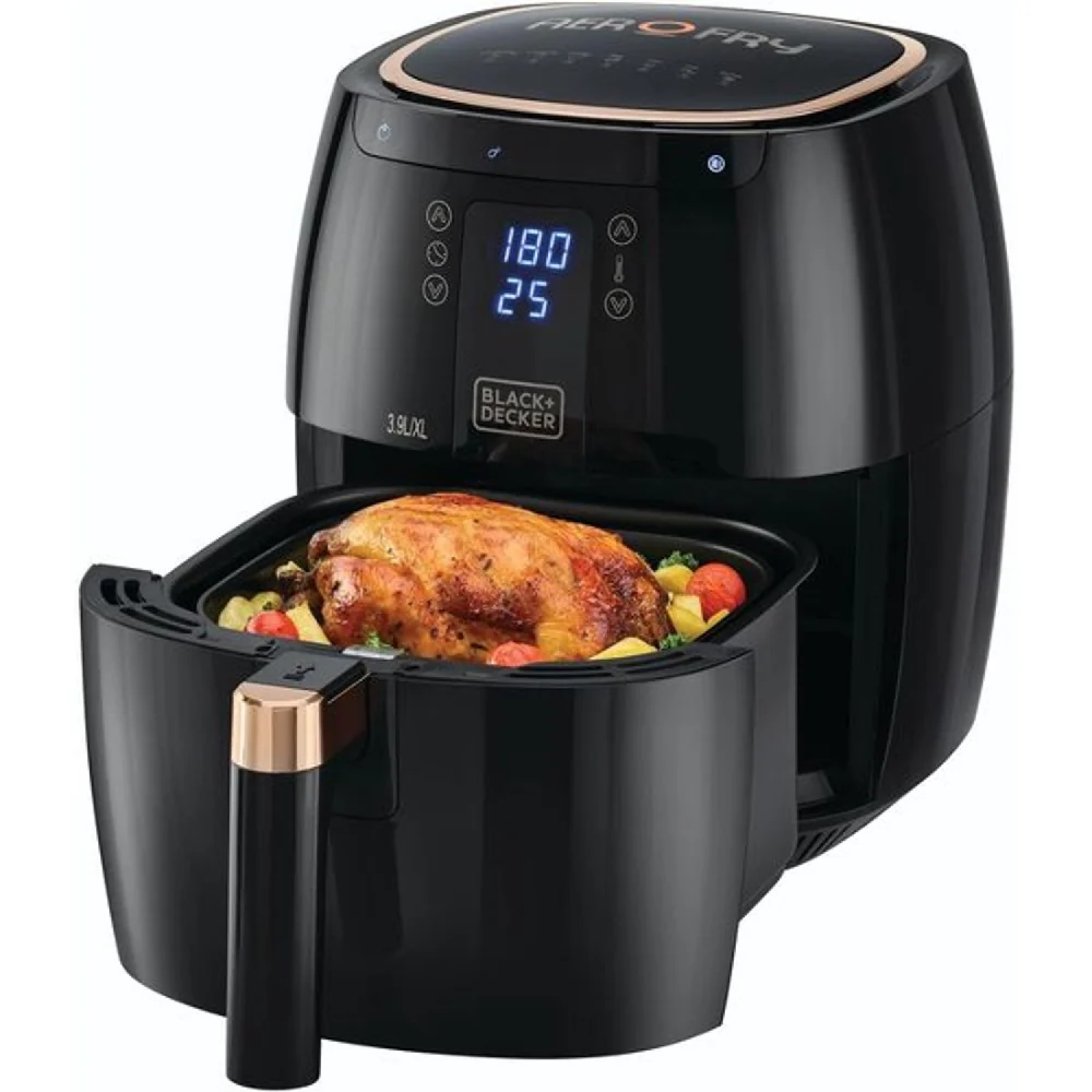 Black + Decker Digital 7-in-1 Multifunction Air Fryer 1500W 8.6L/1.4Kg Capacity With Rapid Hot Air Circulation For Frying, Grilling, Broiling, Roasting, and Baking AF5539-B5 - Image 4