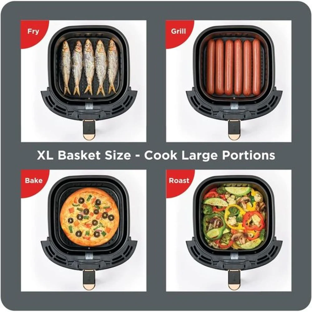 Black + Decker Digital 7-in-1 Multifunction Air Fryer 1500W 8.6L/1.4Kg Capacity With Rapid Hot Air Circulation For Frying, Grilling, Broiling, Roasting, and Baking AF5539-B5 - Image 6