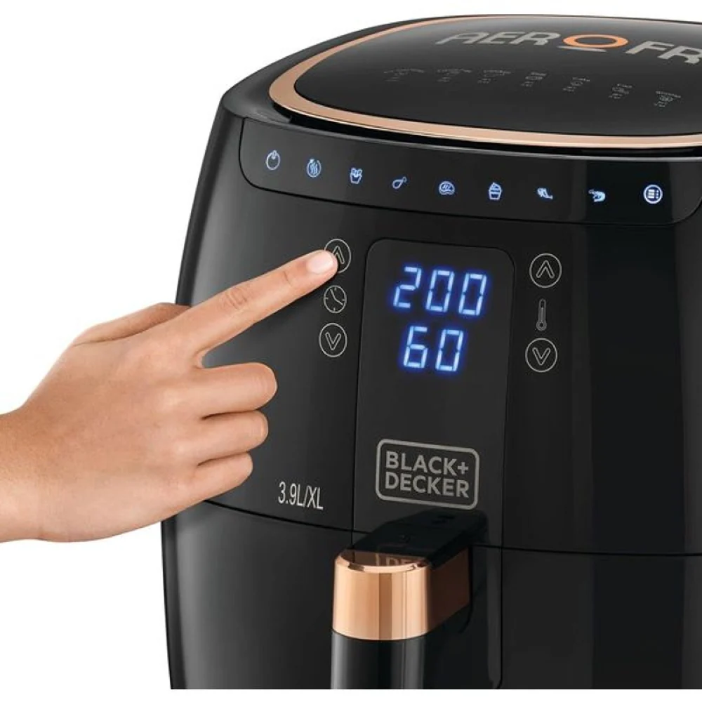 Black + Decker Digital 7-in-1 Multifunction Air Fryer 1500W 8.6L/1.4Kg Capacity With Rapid Hot Air Circulation For Frying, Grilling, Broiling, Roasting, and Baking AF5539-B5 - Image 7