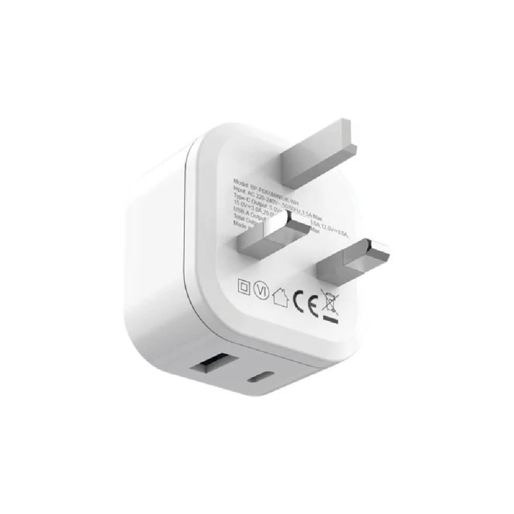 Blupebble 2-Port PD Gan Fast Charger Plug 65W White - Image 5