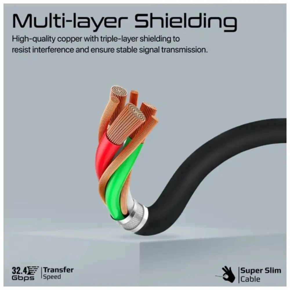 Blupebble 8K Ultra DP 1.4 Cable 2M Black - Image 3