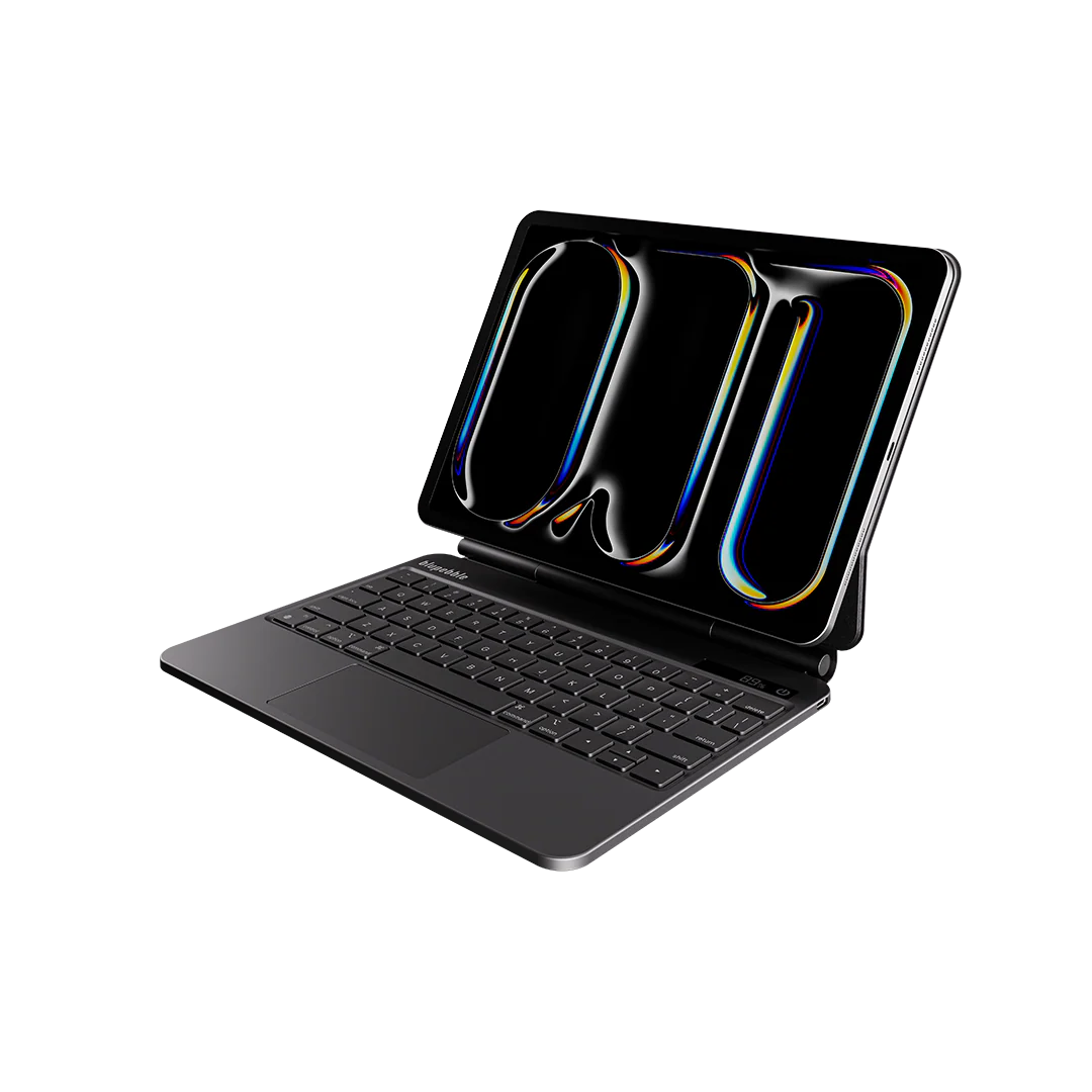 Blupebble iPad Pro 13-inch Magic Folio with Trackpad Keyboard Eng/Arb, Black