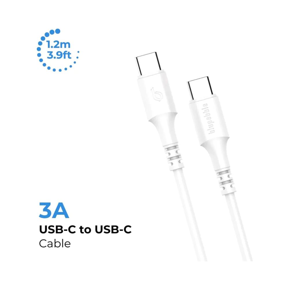 Blupebble Powerflow USB-C Cable 120cm White - Image 2
