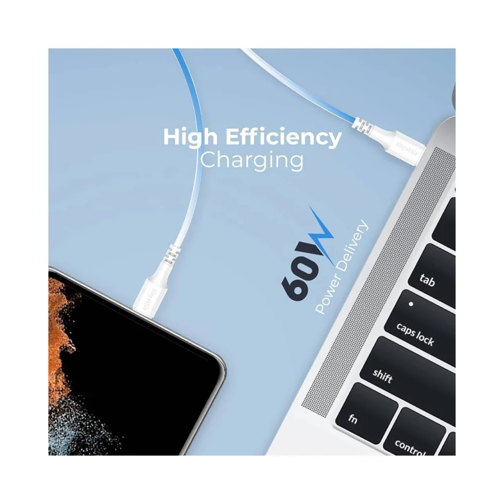 Blupebble Powerflow USB-C Cable 120cm White - Image 3