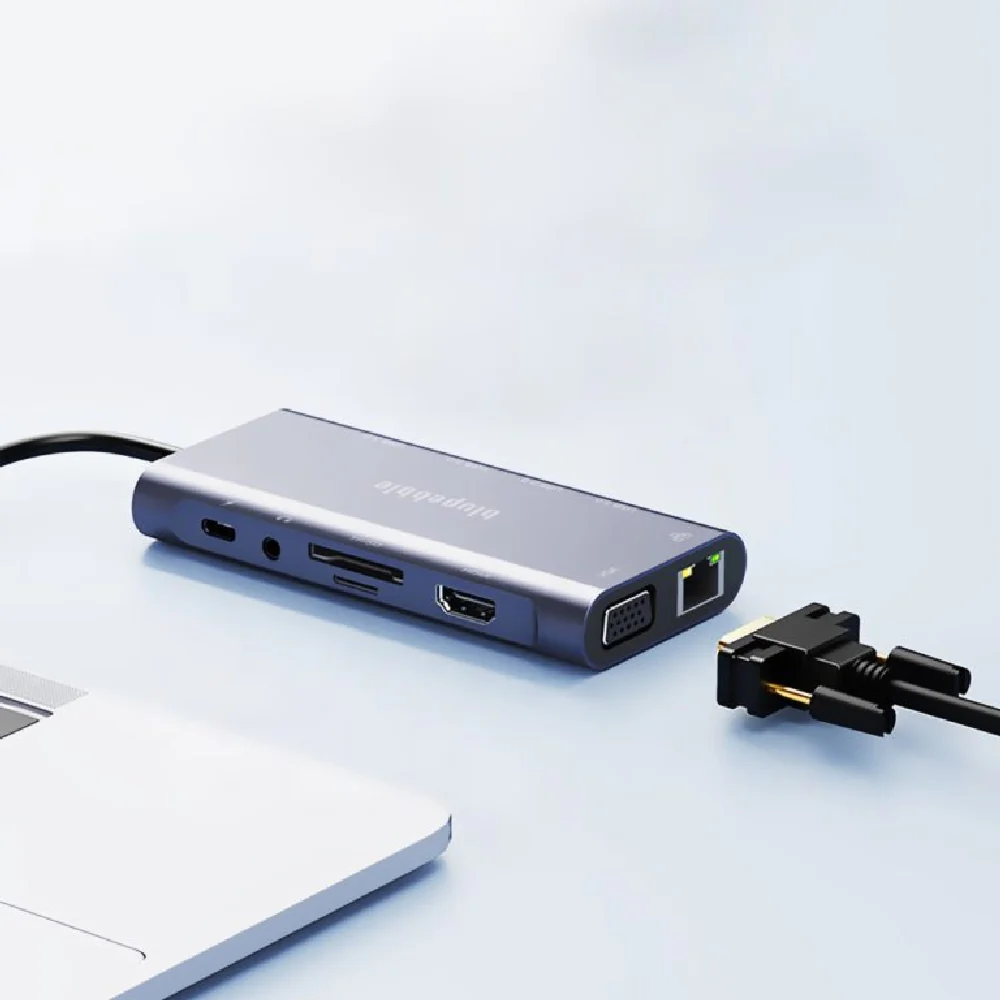 Blupebble C11 11-In-1 Aluminum Multiport Hub Grey - Image 12