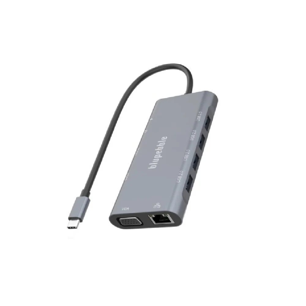 Blupebble C11 11-In-1 Aluminum Multiport Hub Grey - Image 3