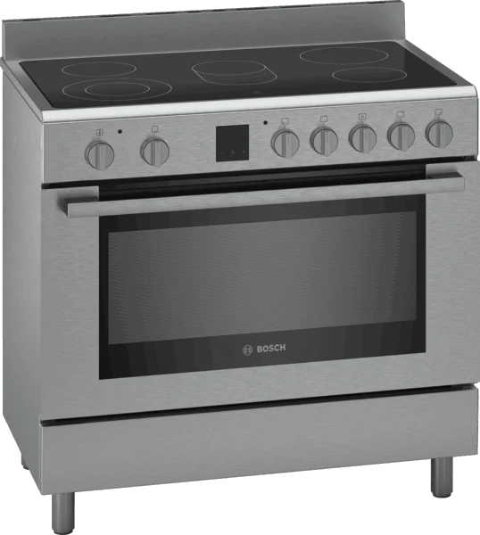 BOSCH Series 8 Electric Range Cooker 90cm, Stainless steel Grey, HKK99V850M