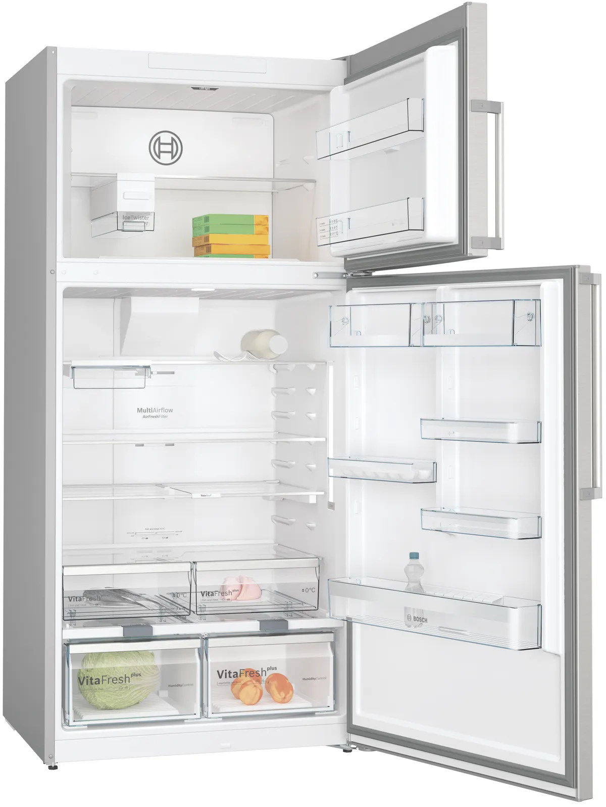Bosch Series 6 Top Mount Refrigerator 641 Liters, Brushed Steel – KDN86HIE0M - Image 2