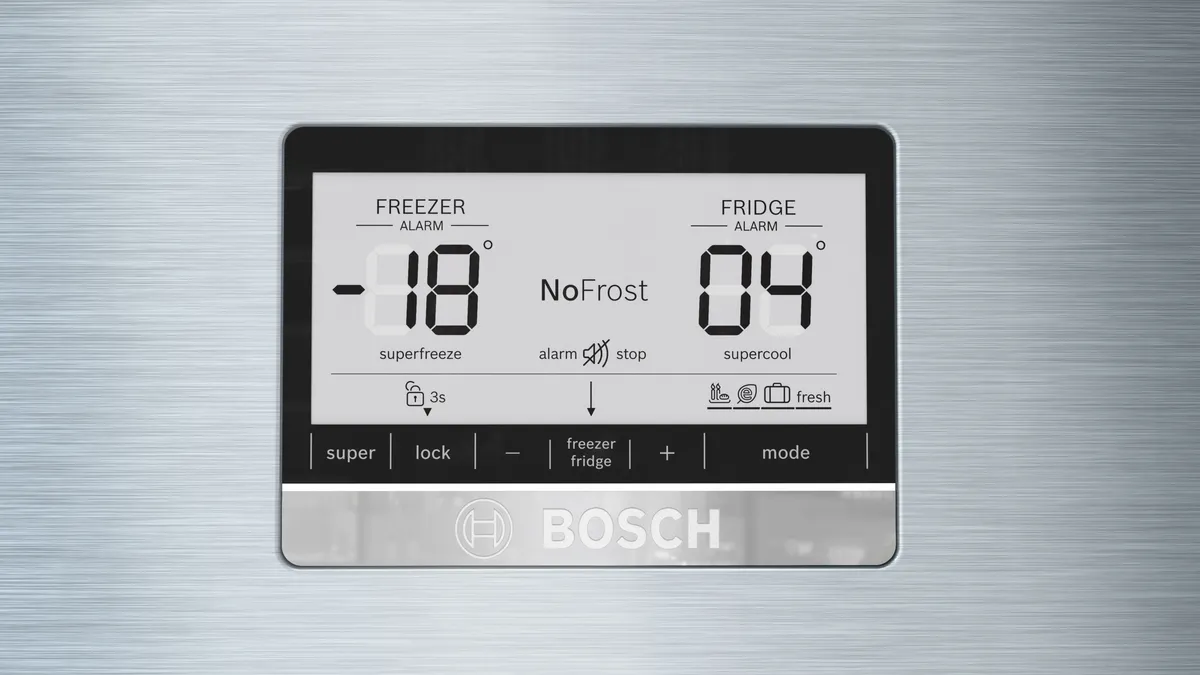 Bosch Series 6 Top Mount Refrigerator 641 Liters, Brushed Steel – KDN86HIE0M - Image 3