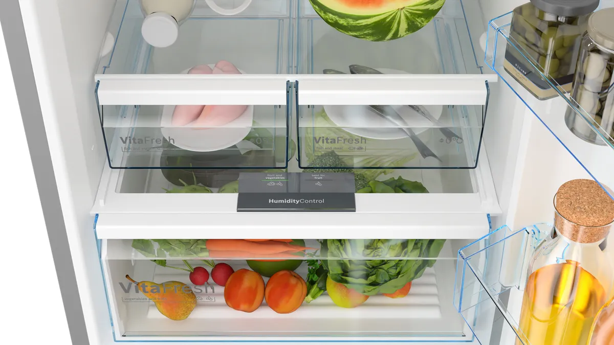 Bosch Series 4 Free Standing Bottom Refrigerator, 480L, Stainless Steel – KGN55VLE0M - Image 5