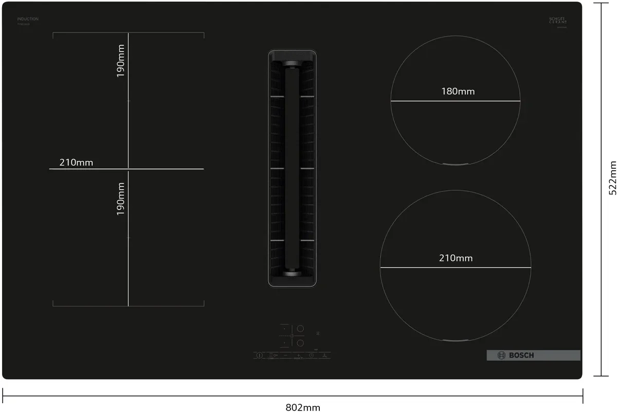 BOSCH PVS811B16E SERIES 4 INDUCTION HOB 80CM - Image 5