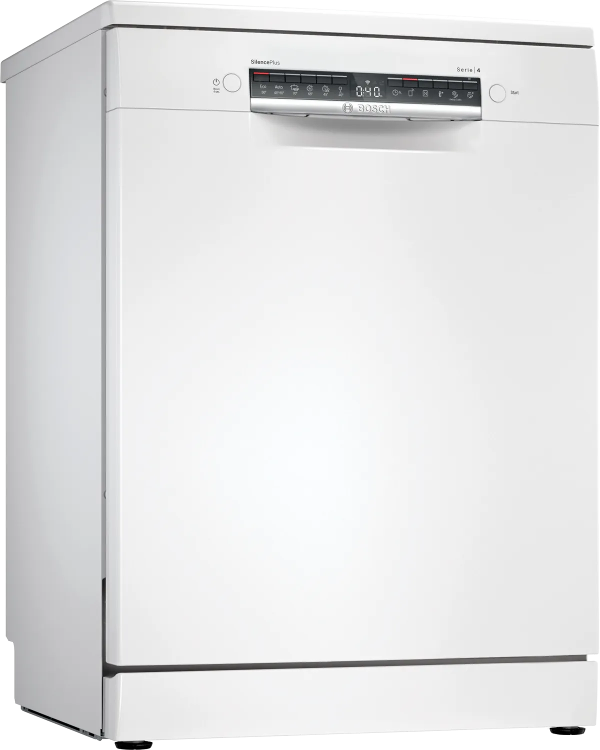 Bosch Series 4 Free Standing Dishwasher, 14 Place Setting, White, SMS4HMW65M