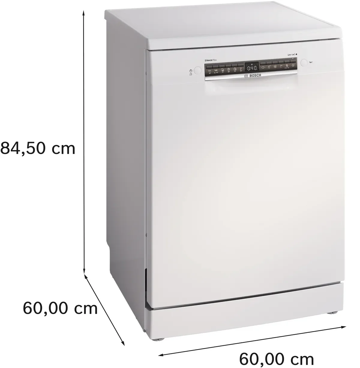 Bosch Series 4 Free Standing Dishwasher, 14 Place Setting, White, SMS4HMW65M - Image 4