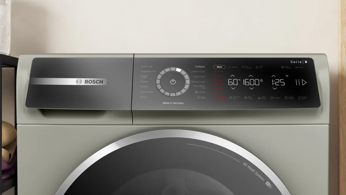 Bosch Series 8 Front Load Washing Machine, 10 kg, Silver inox, WGB2560XGC - Image 2