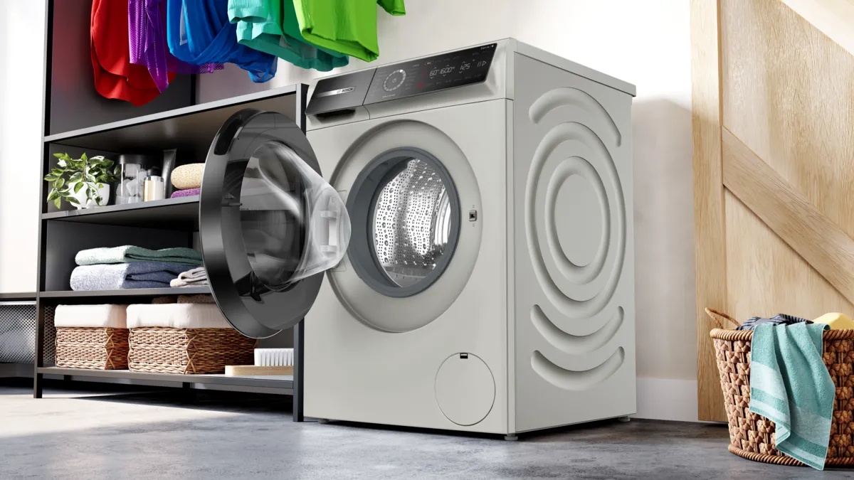 Bosch Series 8 Front Load Washing Machine, 10 kg, Silver inox, WGB2560XGC - Image 3