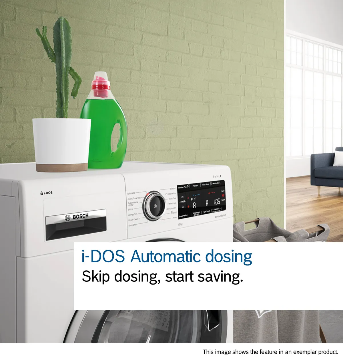 Bosch Series 8 washing machine, Front Loader 9 KG, Silver inox, WGB244AXGC - Image 5