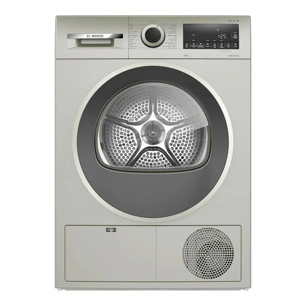 Bosch Series 4 heat pump tumble dryer 9kg Silver inox WQG2410XGC