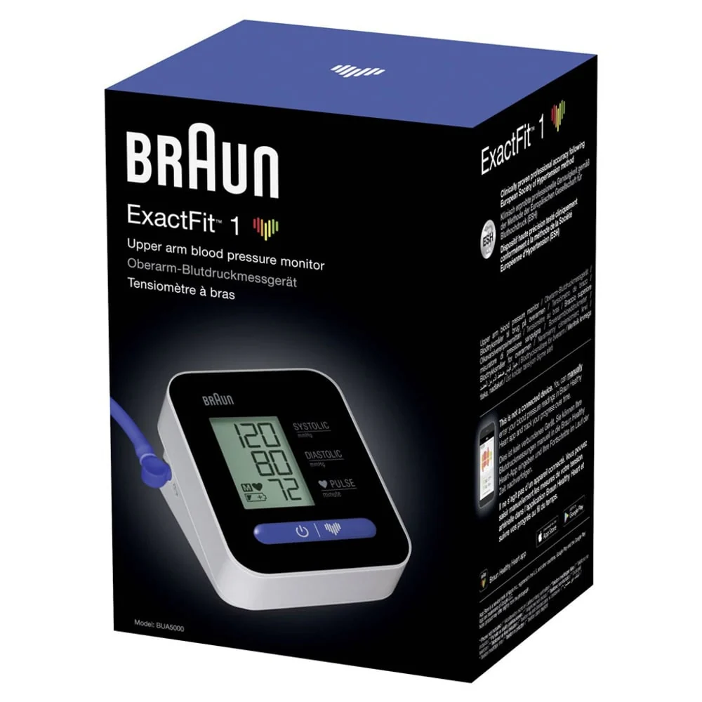 Braun ExactFit 1 Upper Arm Blood Pressure Monitor Black - Image 4